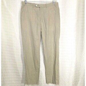 LRL Ralph Lauren 100% Linen Pant Straight Leg Natural Men's 36X32 (Act. 36x31.5)